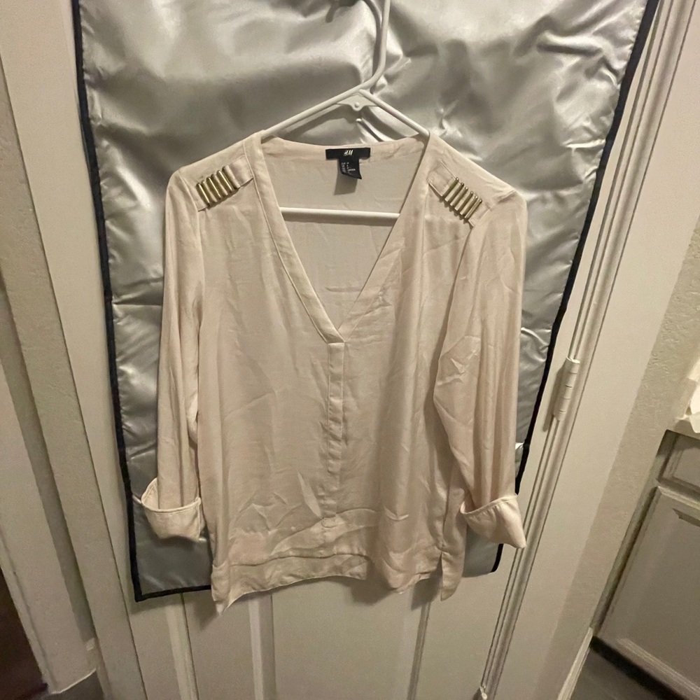 H&M blouse with metal detail